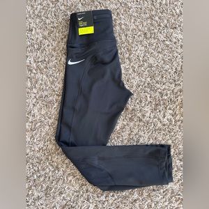 NIKE WOMEN'S MID-RISE FAST CROP RUNNING LEGGINGS - BLACK (CZ9238-010) NEW XS